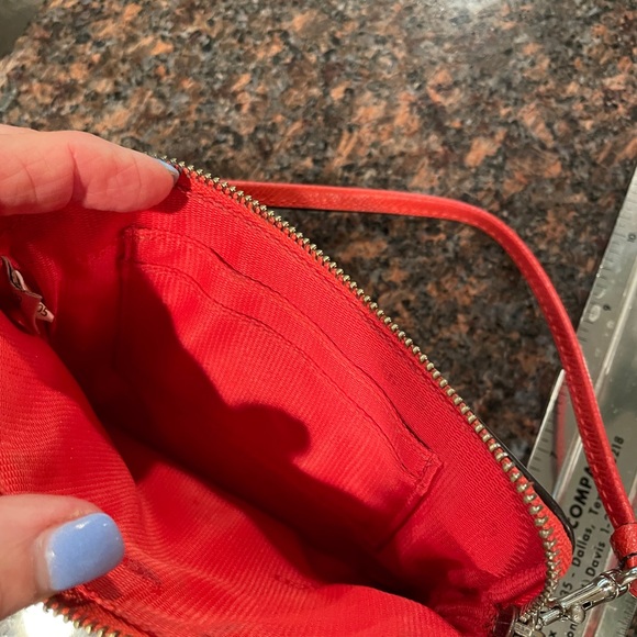 Coach Orange 4” x 6” wristlet - Picture 3 of 4